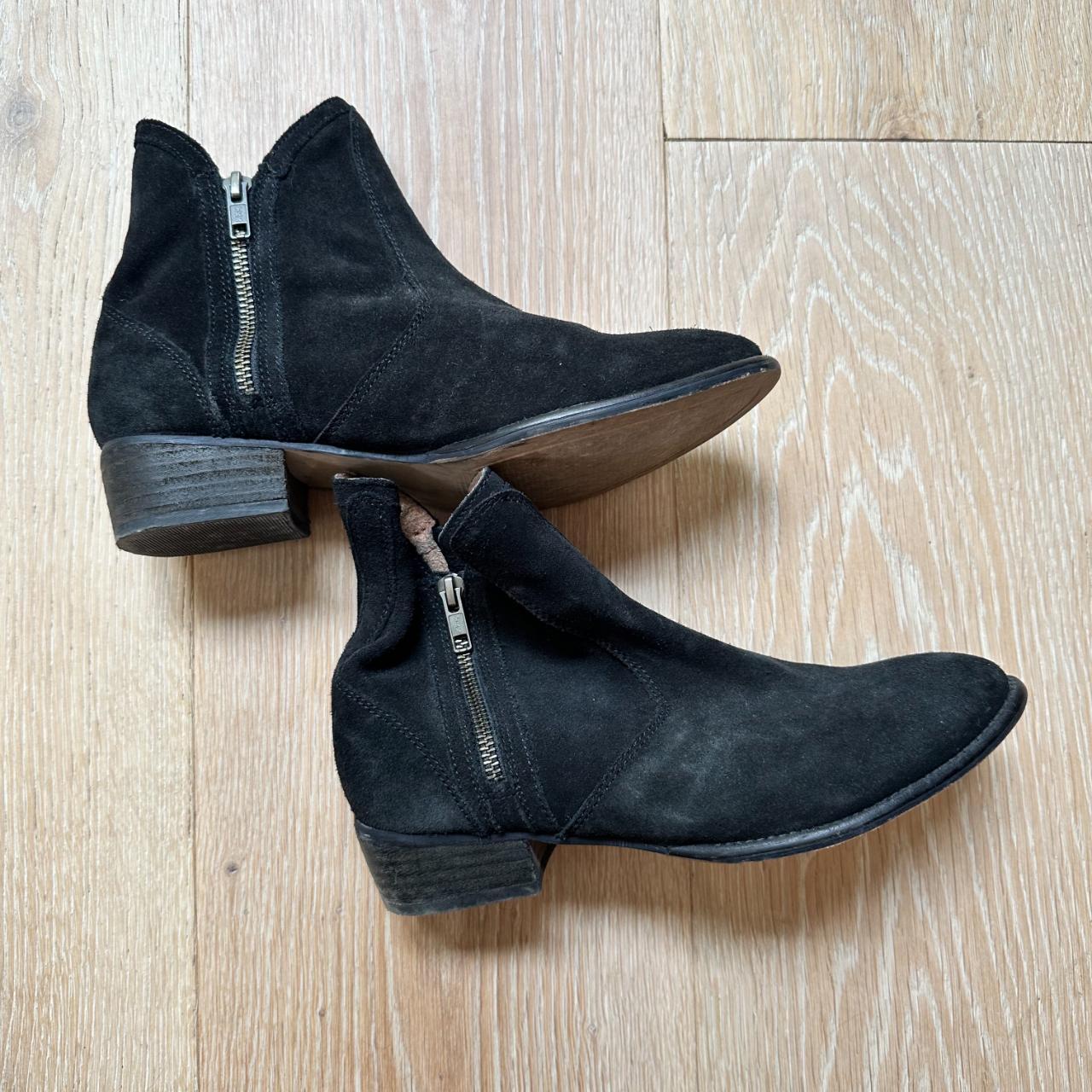 Black Leather Seychelles Boots - Size 7.5 - Lightly... - Depop