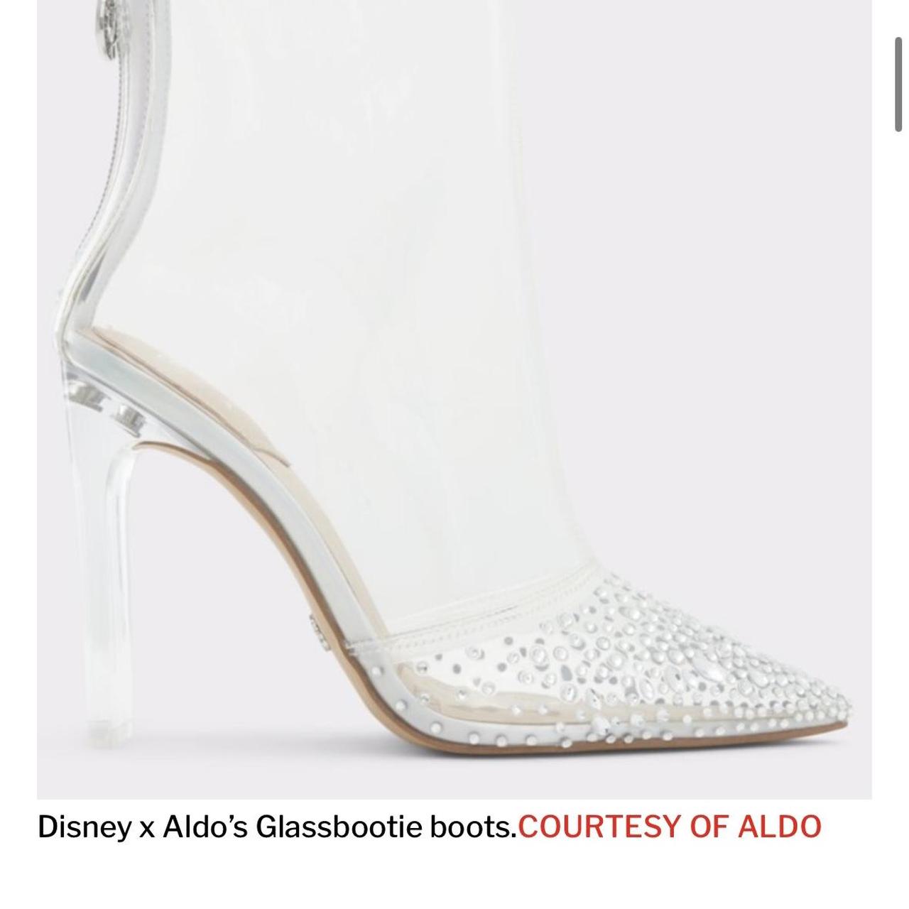 Disney X ALDO Cinderella glass bootie size 6 Depop