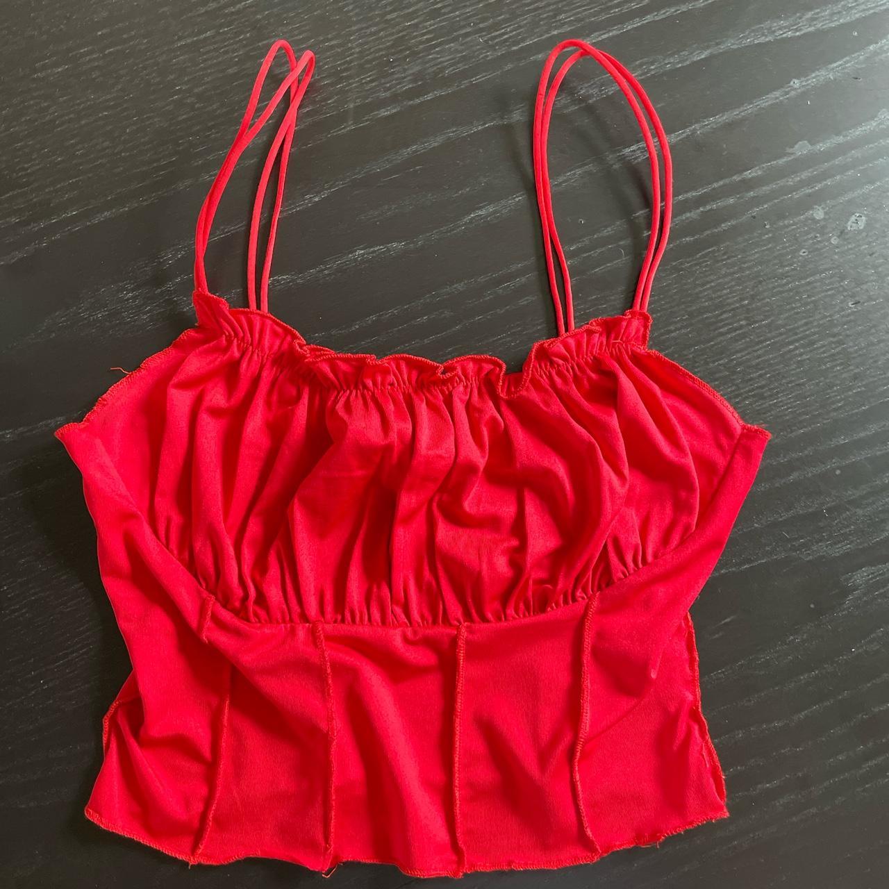 Princess Polly Women's Red Crop-top | Depop