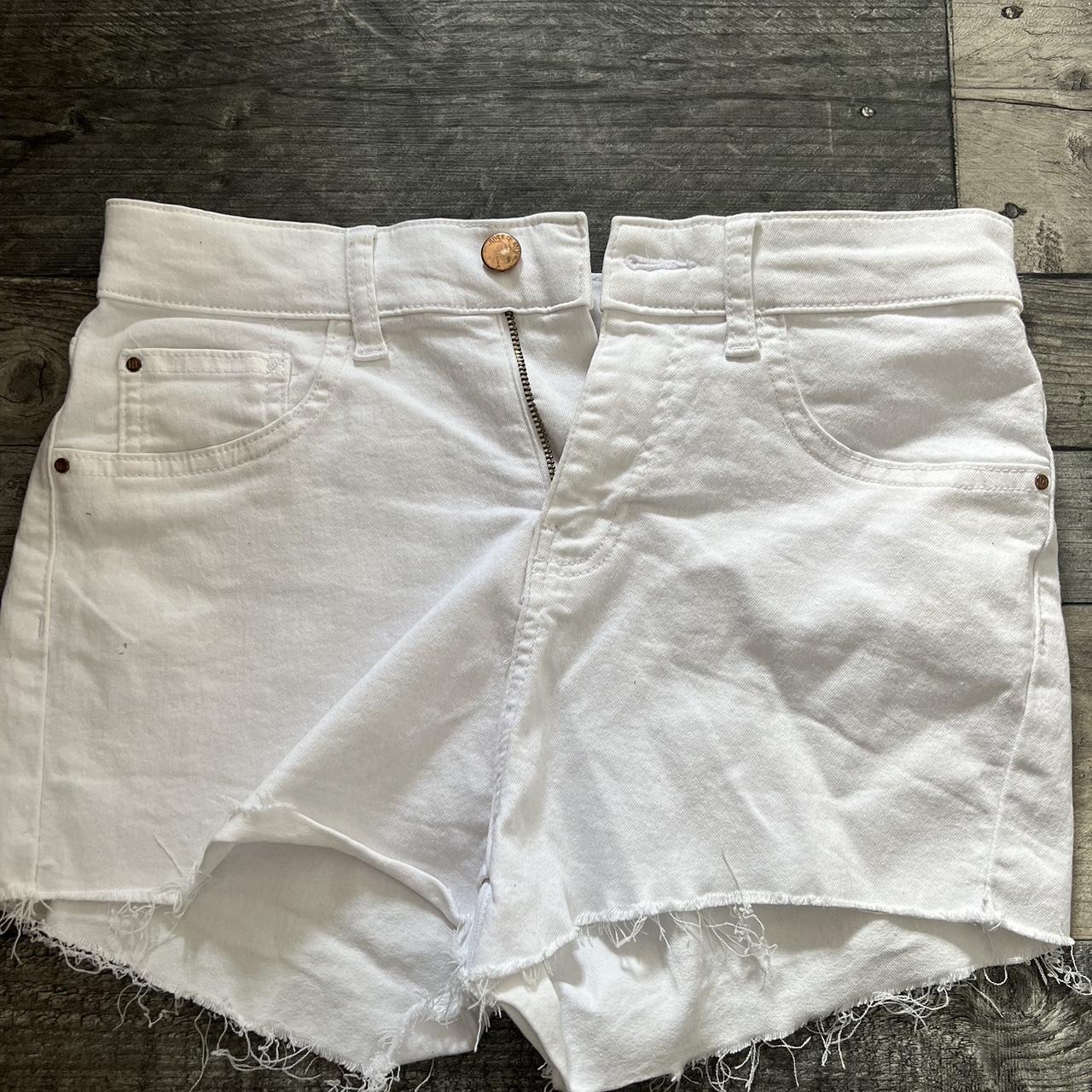 River island white shorts online