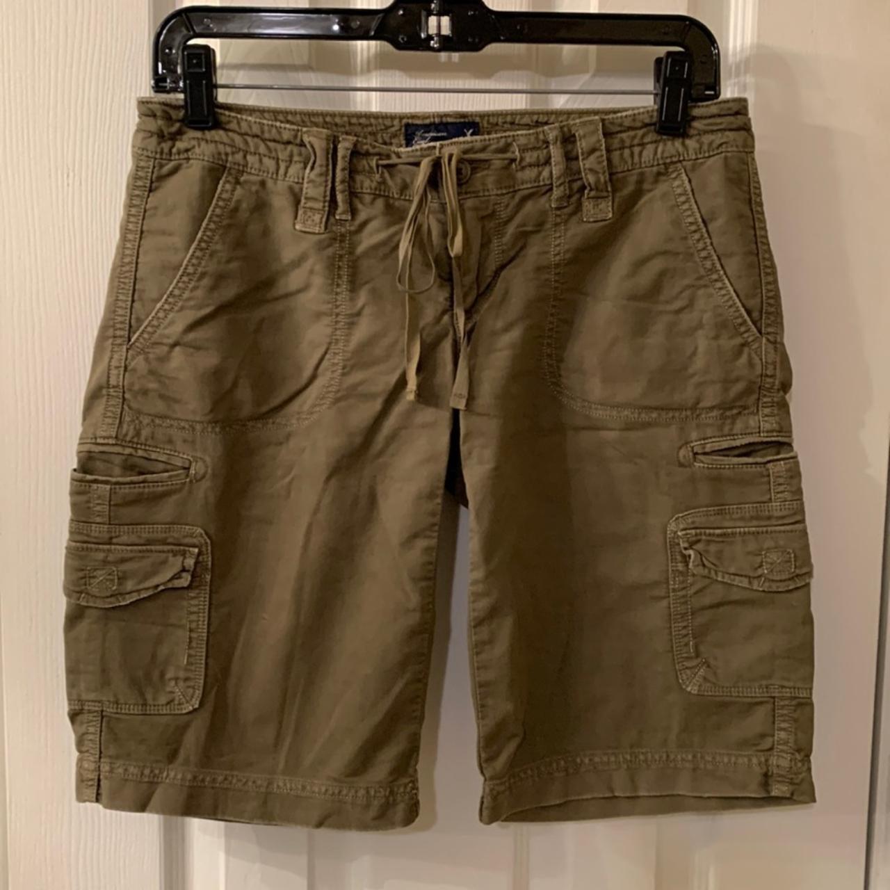 American Eagle Outfitters Cargo Shorts Olive green... - Depop