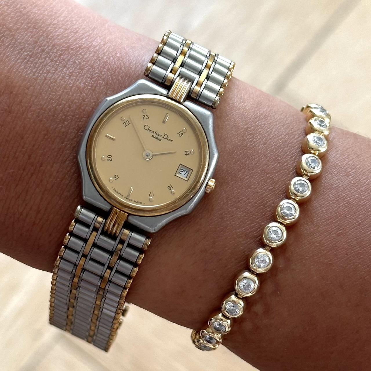 Wrist Watch Christian Dior Gold Watch Vintage Christian Dior Gold