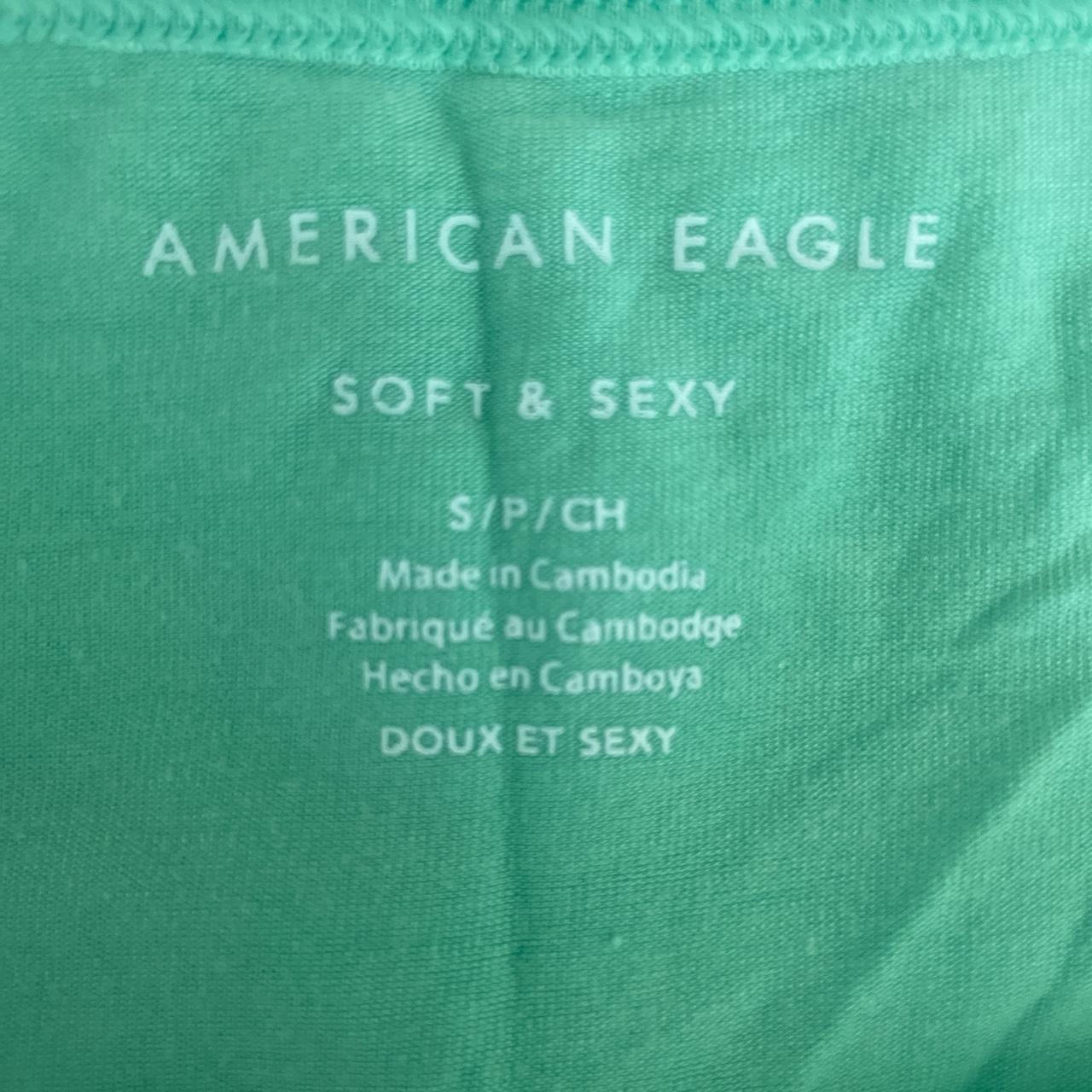 American Eagle Outfitters Women's Green Tshirt Depop