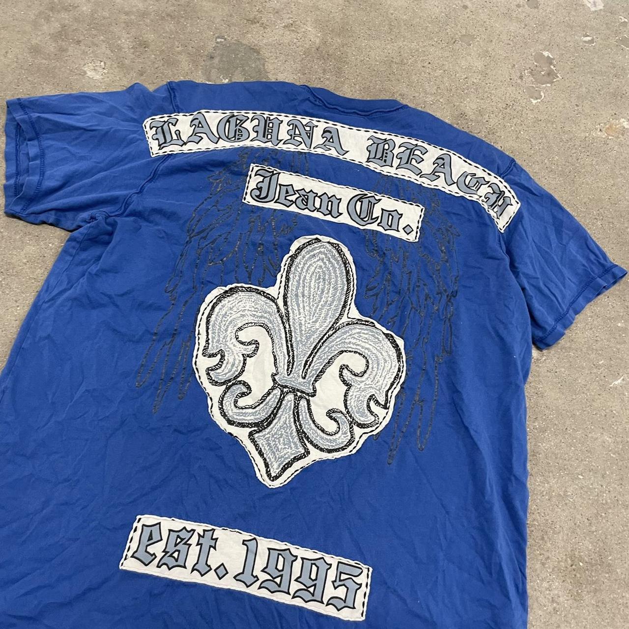 Affliction Men's T-shirt - Blue - L – vintage y2k… - image 2