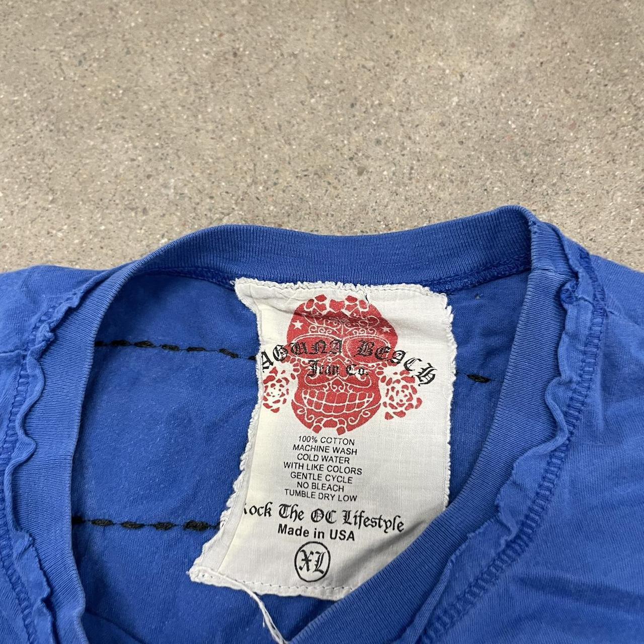 Affliction Men's T-shirt - Blue - L – vintage y2k… - image 5