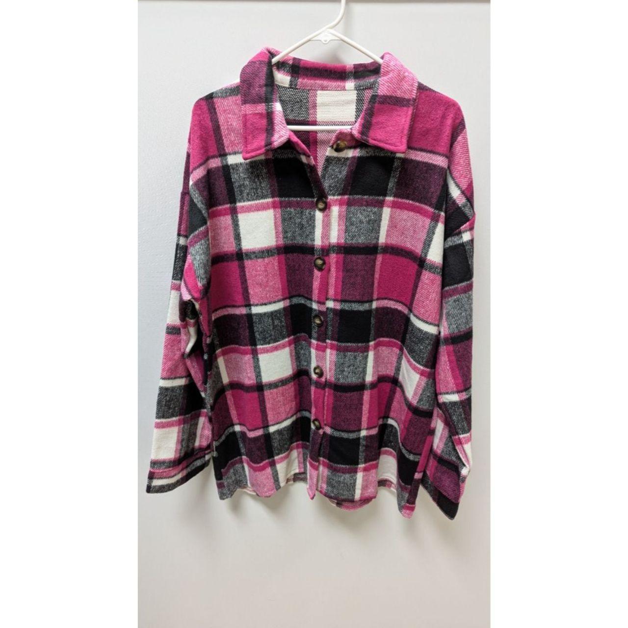 Source Unknown Women's Shacket Jacket - Black/Pin… - image 1