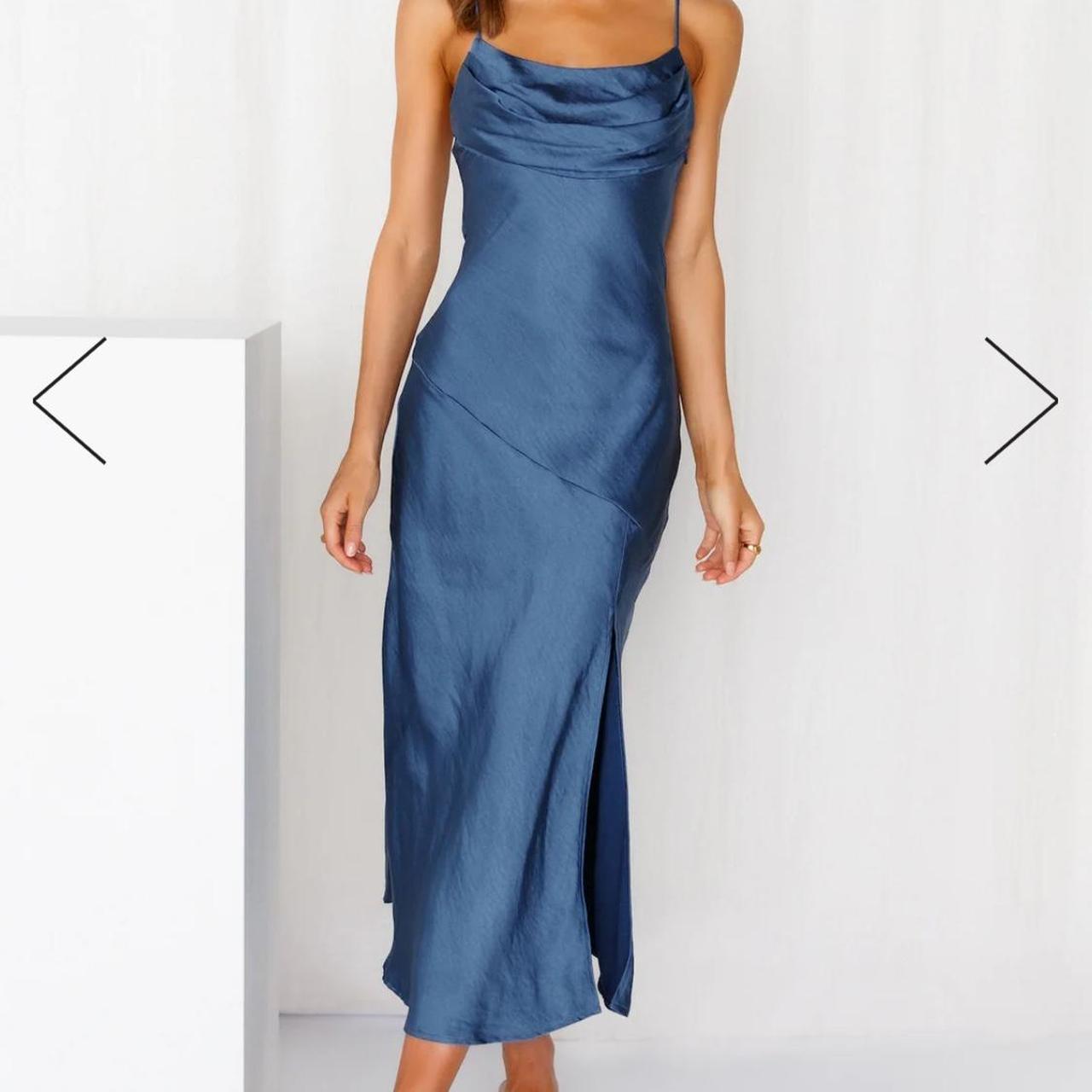 HELLO MOLLY Lychee Martini Midi Dress in Navy US... Depop