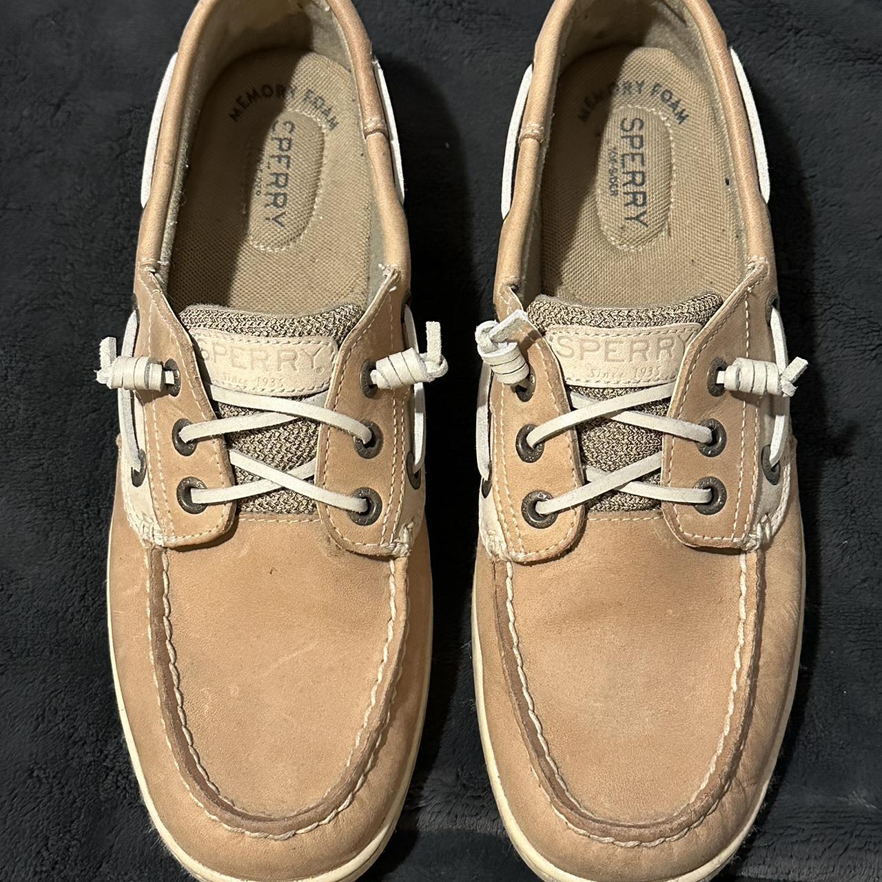 Sperry Women's Tan and Cream Boat-shoes (2)