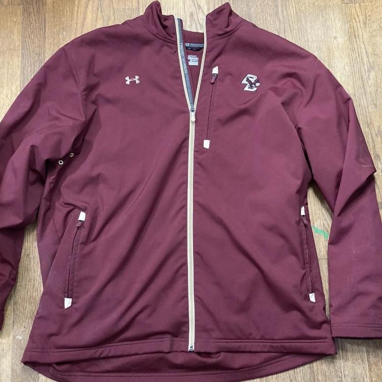 Boston College Eagles Jacket Adult 2XXL Red Under... - Depop