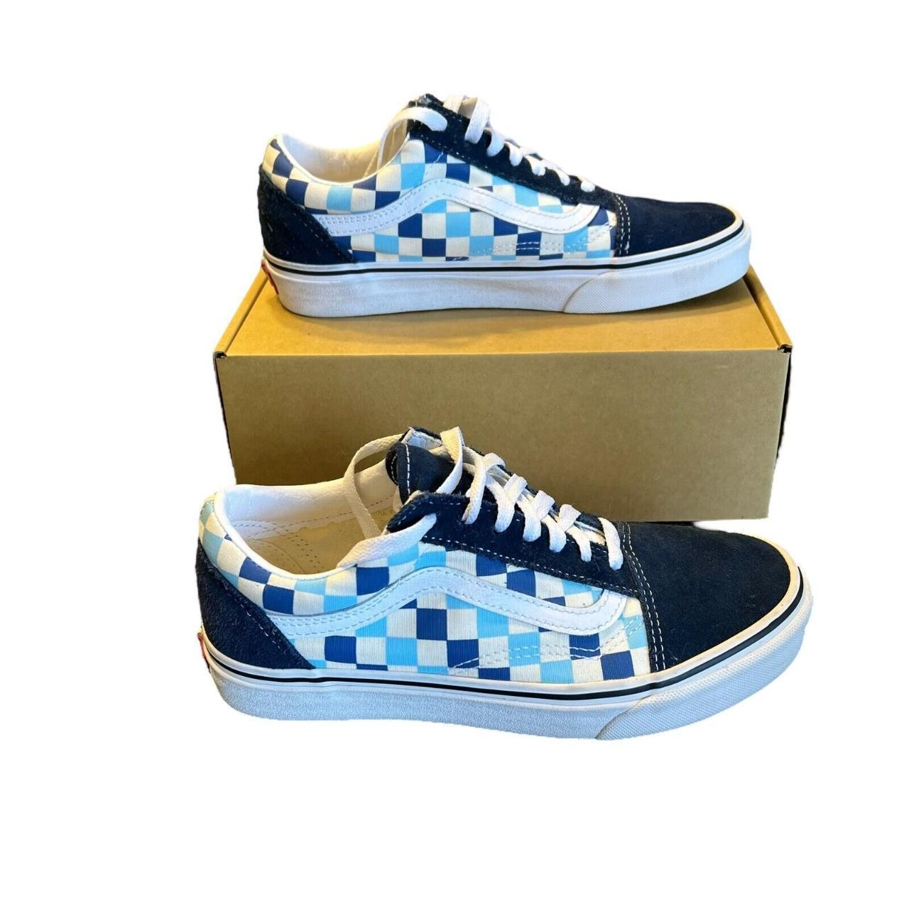 Vans blue topaz store checkerboard