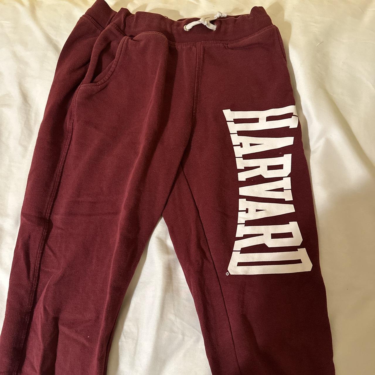 H&M Burgundy and White Joggerstracksuits Depop