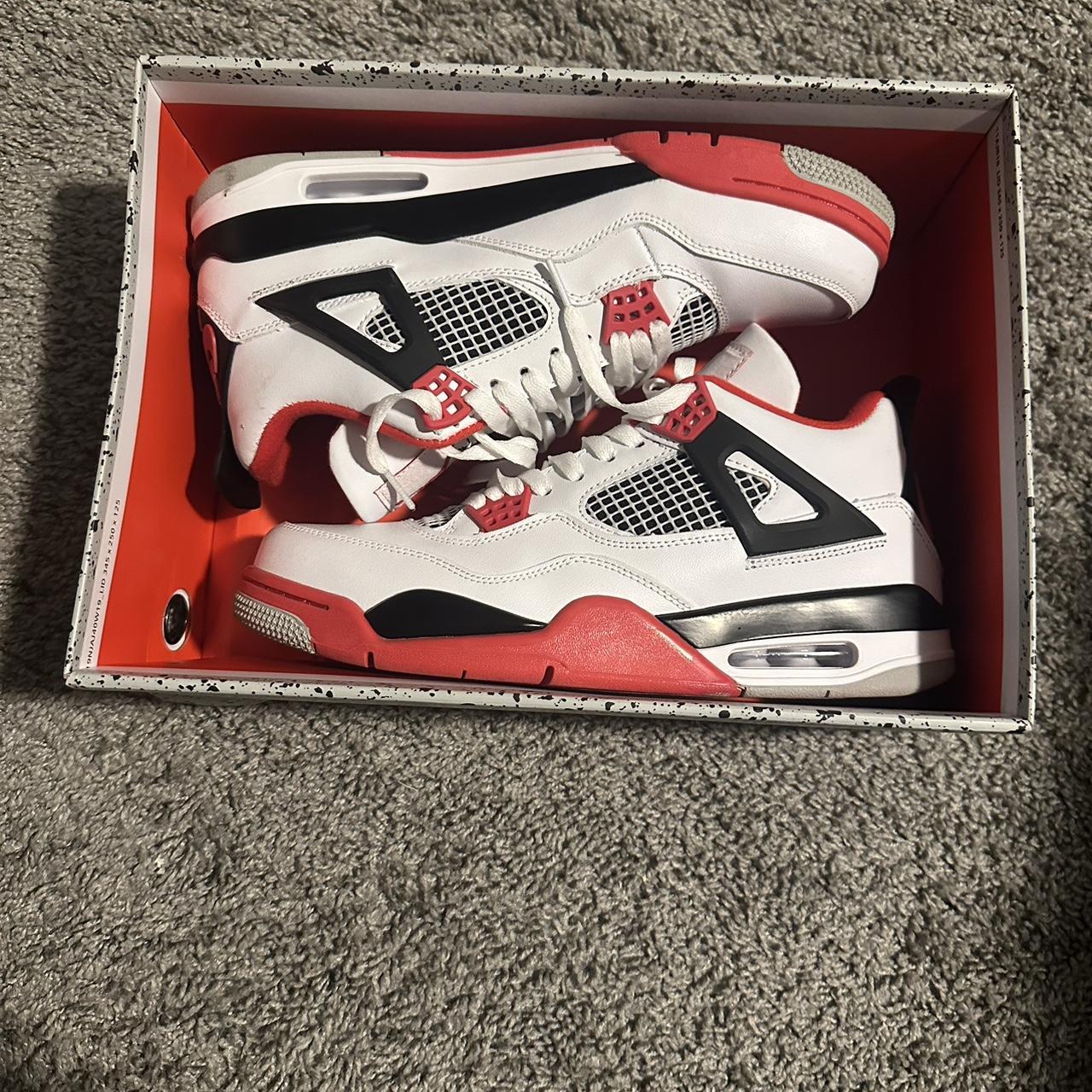 4s jordans red and white
