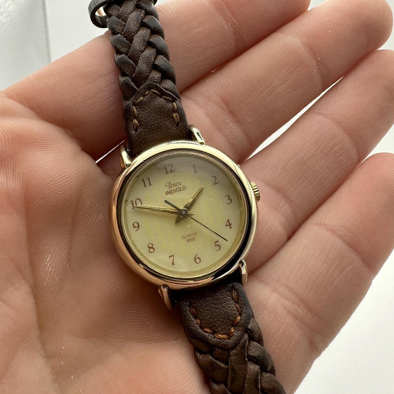 Vintage Timex indiglo women s Quartz Watch gold tone Depop