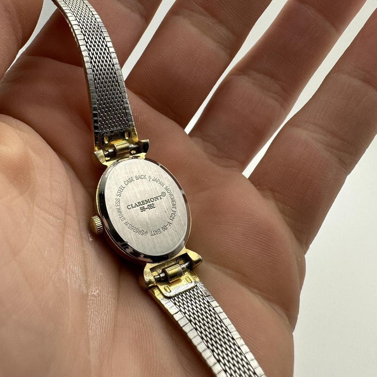 Claremont women’s oval shaped gold tone Quartz Watch... Depop