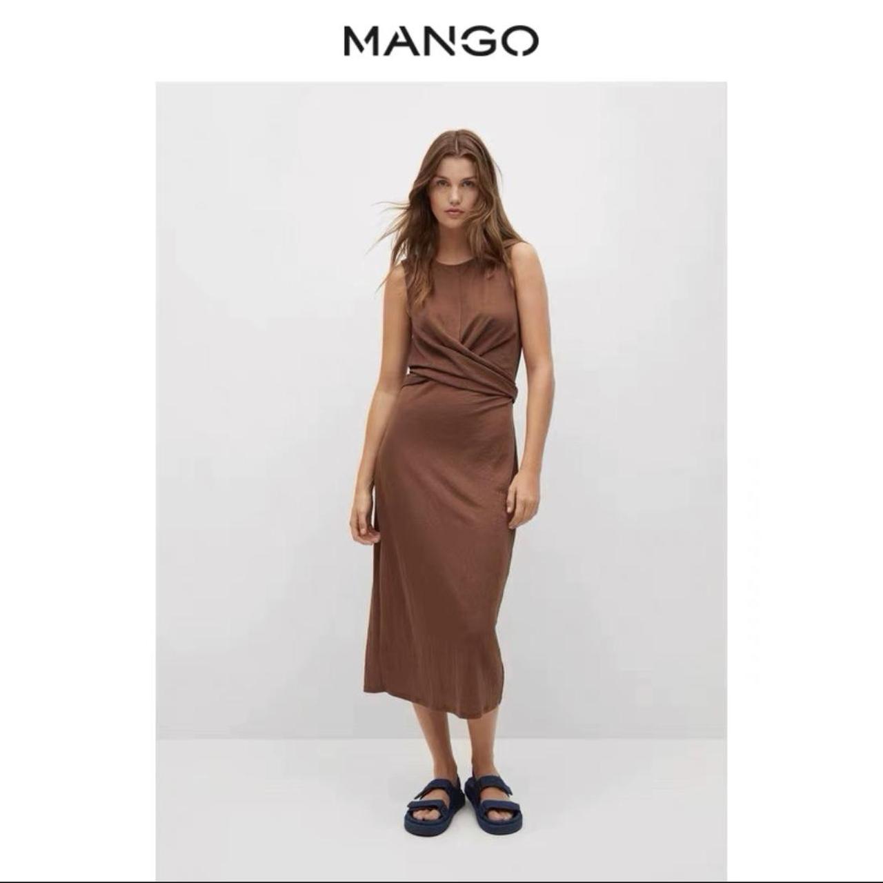 Mango Women's Brown Dress Depop