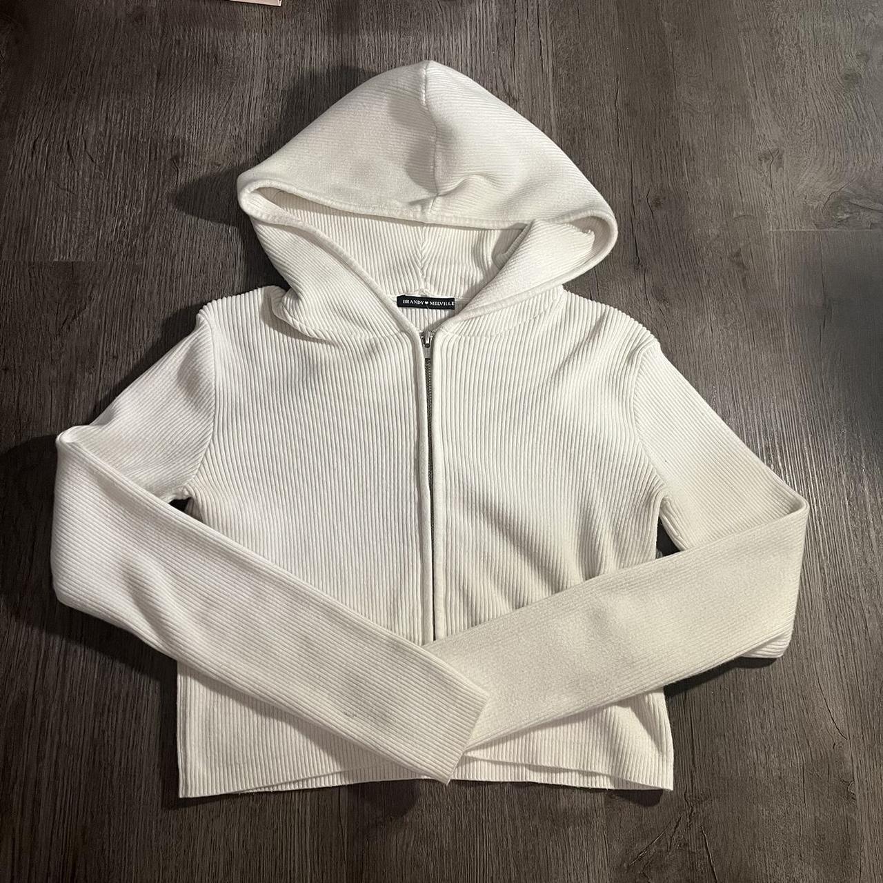 Brandy Melville Women's White Jacket Depop