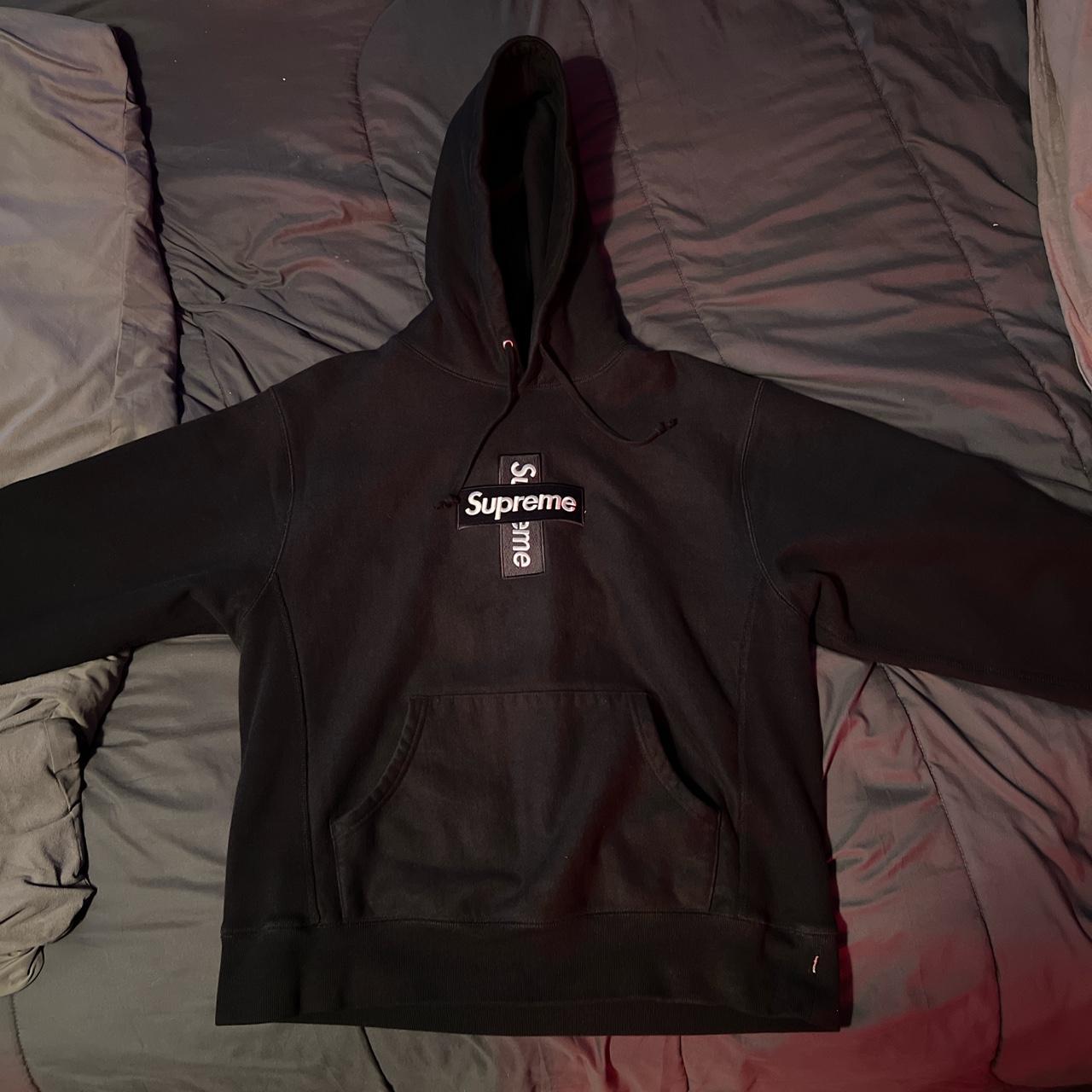 Supreme Cross Box Logo hoodie Black