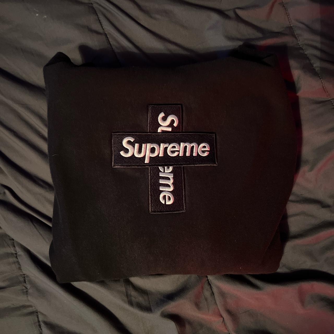 Supreme Cross Box Logo hoodie Black