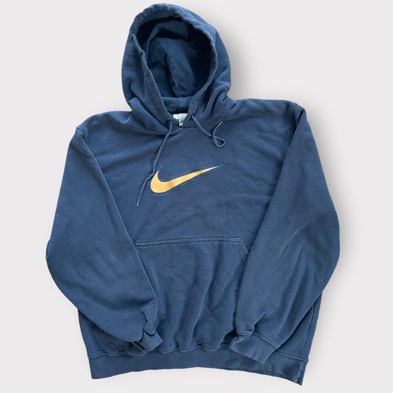 blue and yellow nike sweatshirt