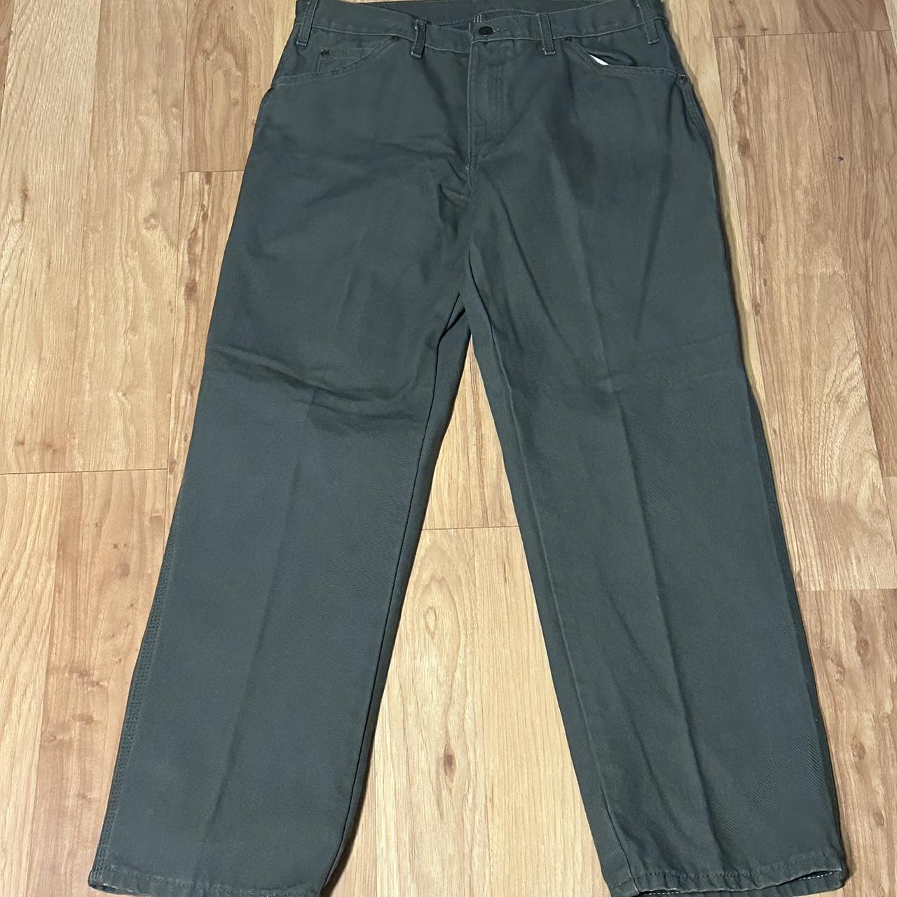 Green Dickea Workwear Pants Size 34x32 - Depop