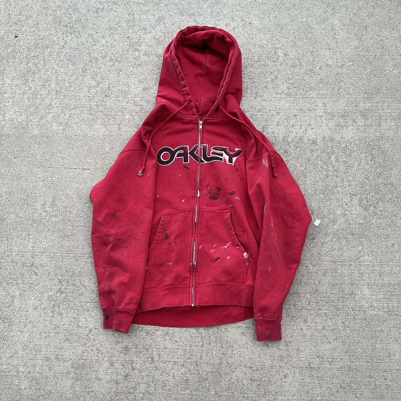 Vintage Y2K Oakley Zip Up Insane Wear Flaws... - Depop