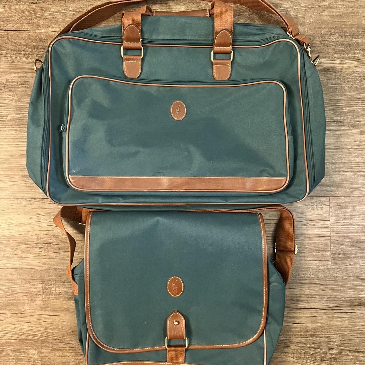 90s Polo Ralph Lauren Luggage Set Carrying Leather 2. Depop