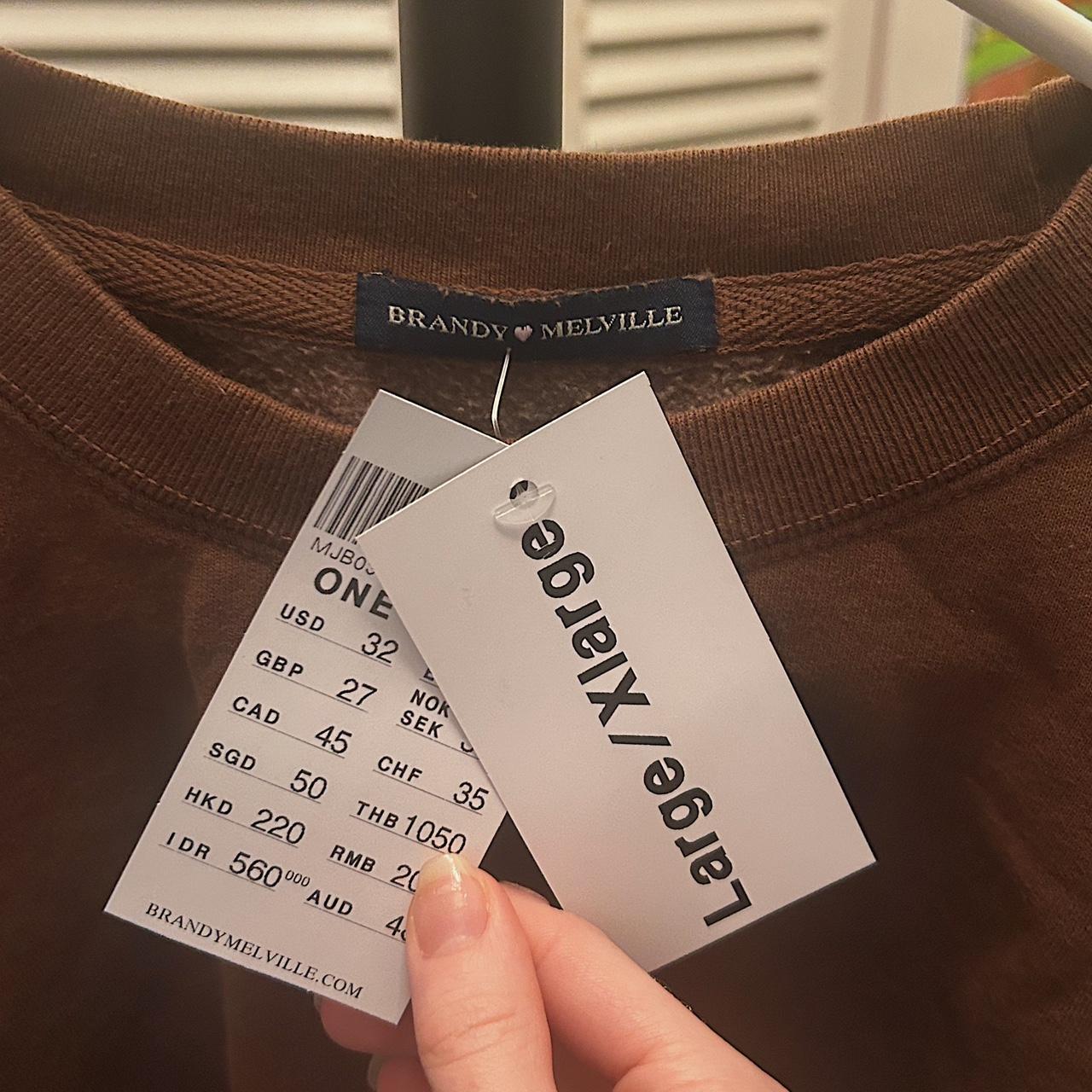 Brandy Melville Women's Brown Sweatshirt Depop