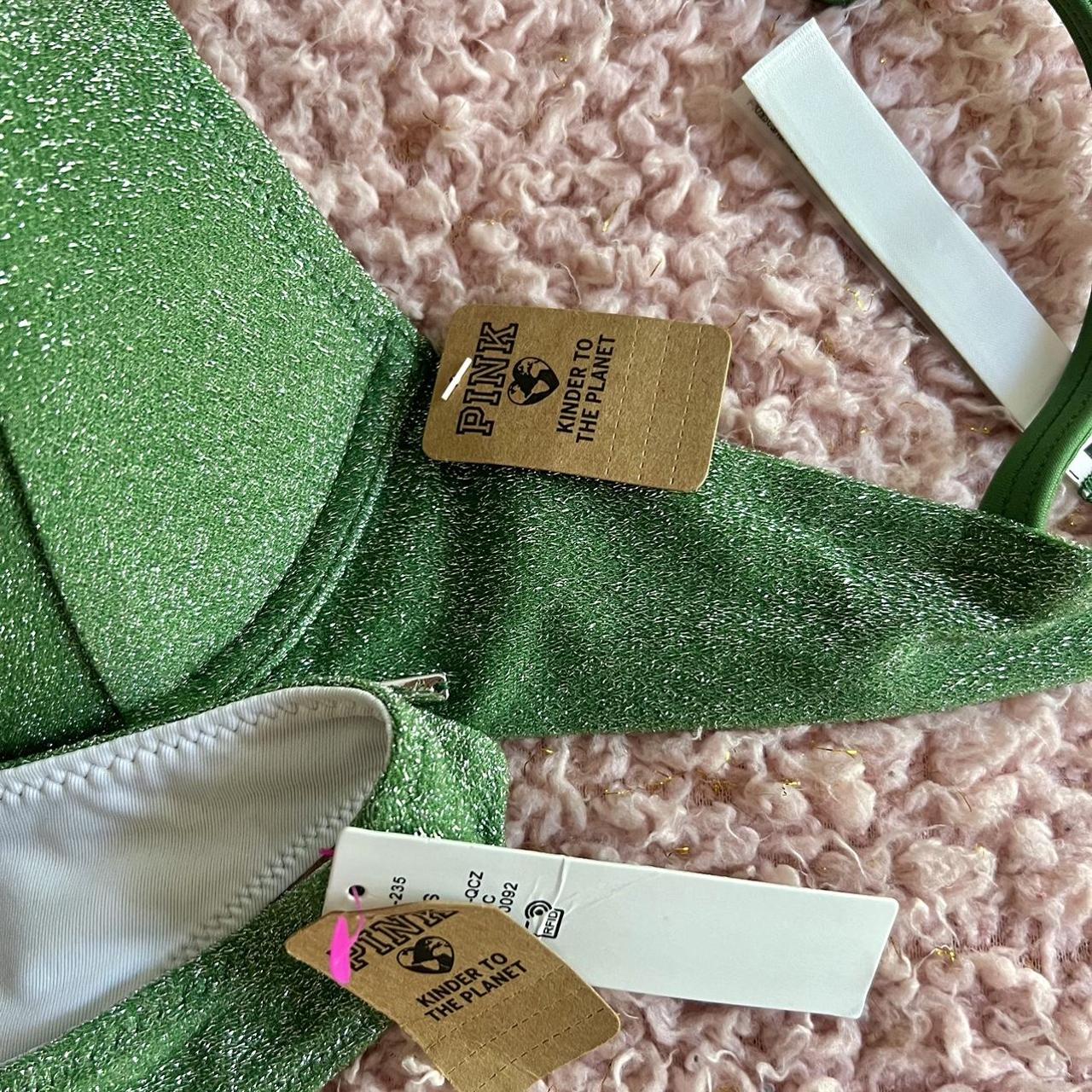 Victoria Secret Green Sparkle Bikini And Matching Depop