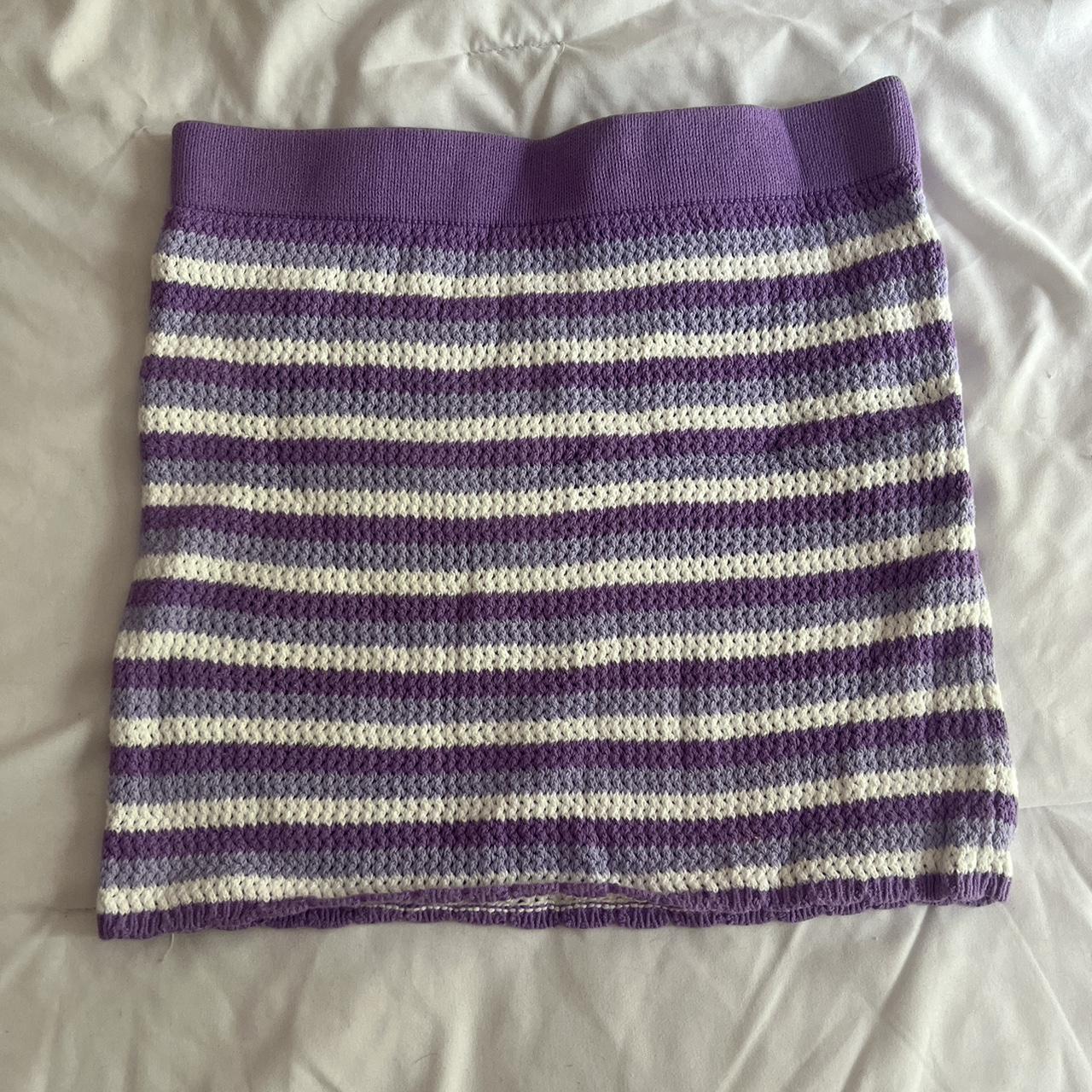 Purple Knit Skirt Got this in Greece from H M Depop