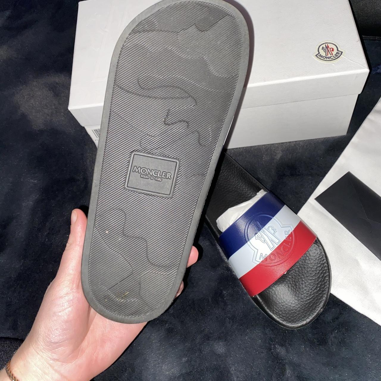 Moncler sliders - never been worn UK 6 Genuine... - Depop