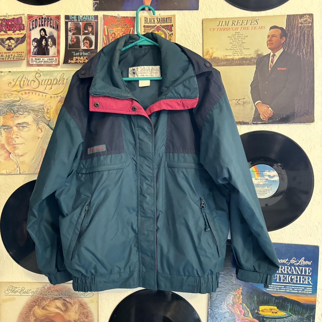 Vintage Columbia jacket. Teal Navy and a... - Depop