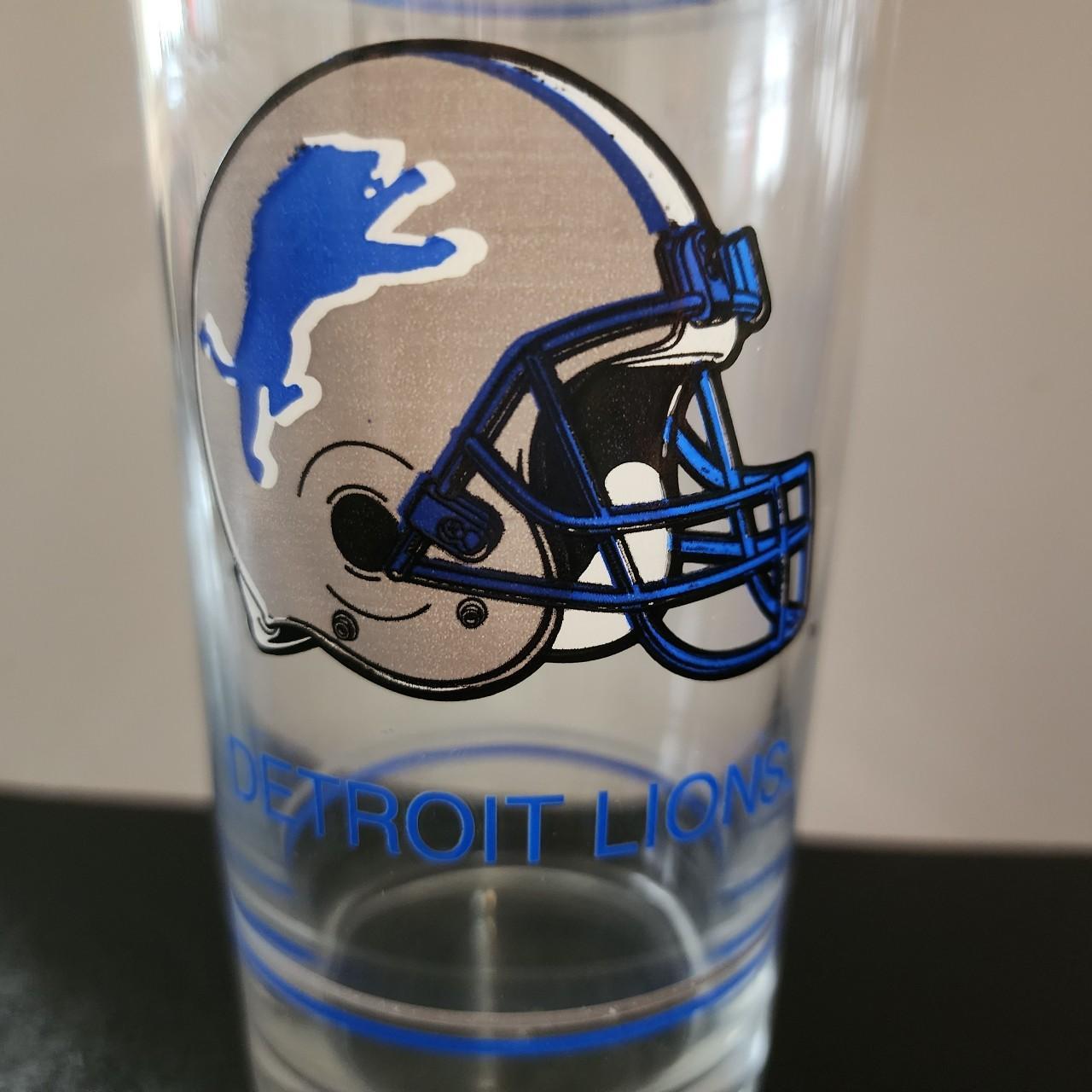 Detroit Lions Drinking Glass NFL Football Souvenir - Depop