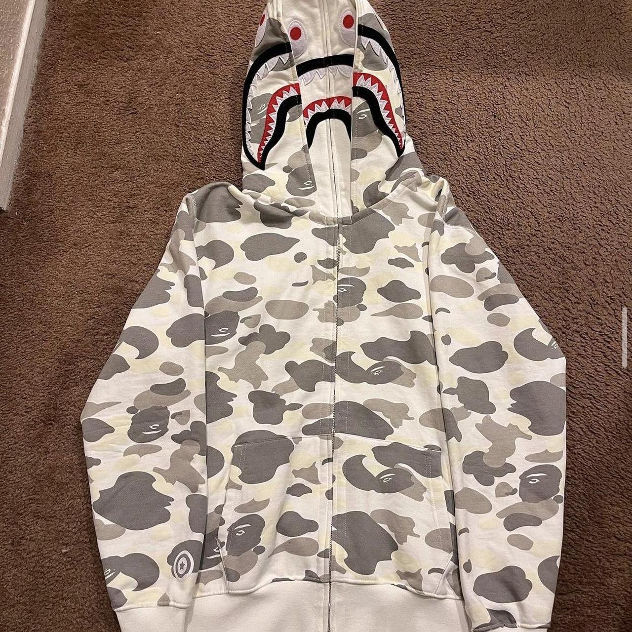 Double hooded bape zip up Size M $250 - Depop