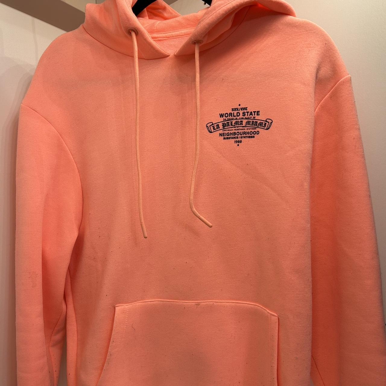 Zara Men's Orange Hoodie Depop