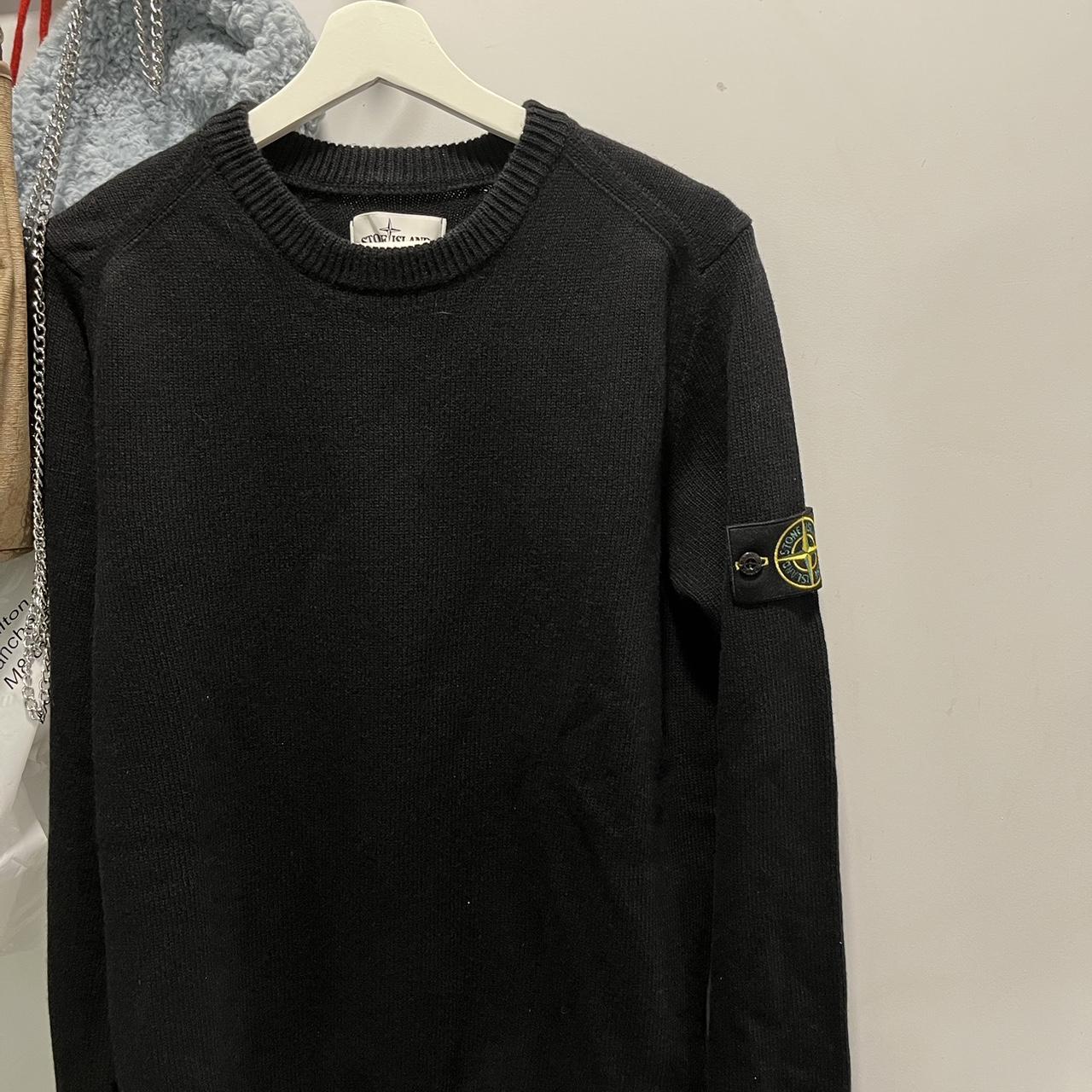 Stone island jumper mens on sale black