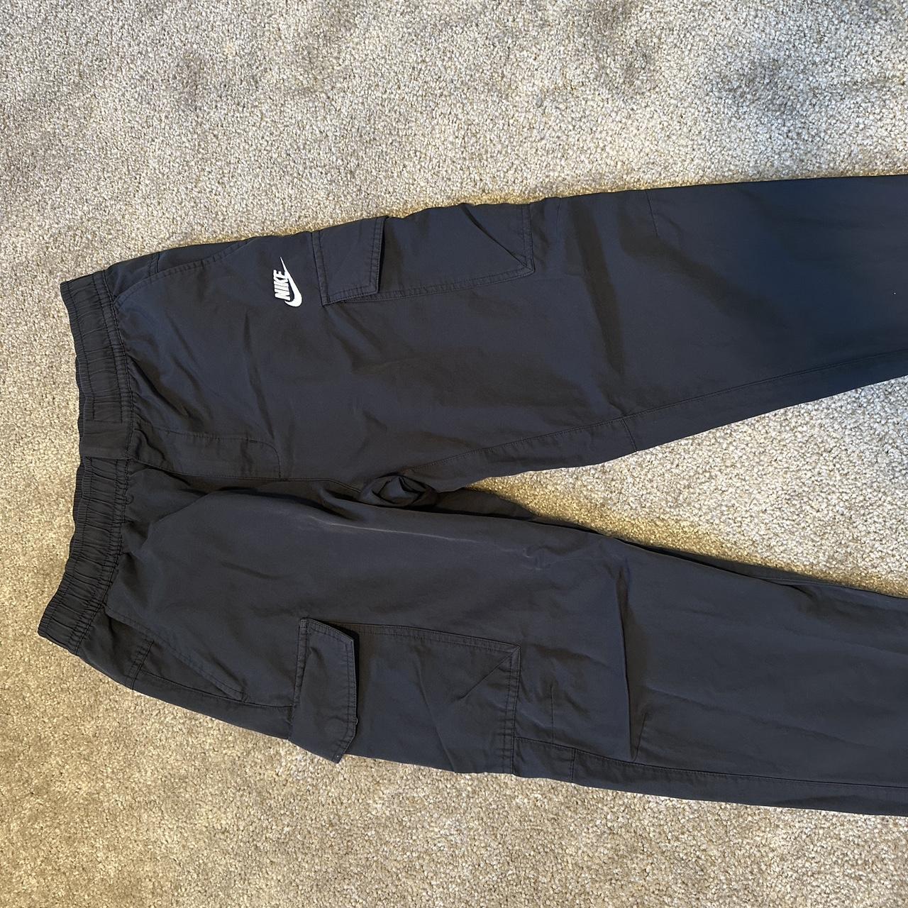 Nike Black Cargo Pants, size medium men. Had... - Depop