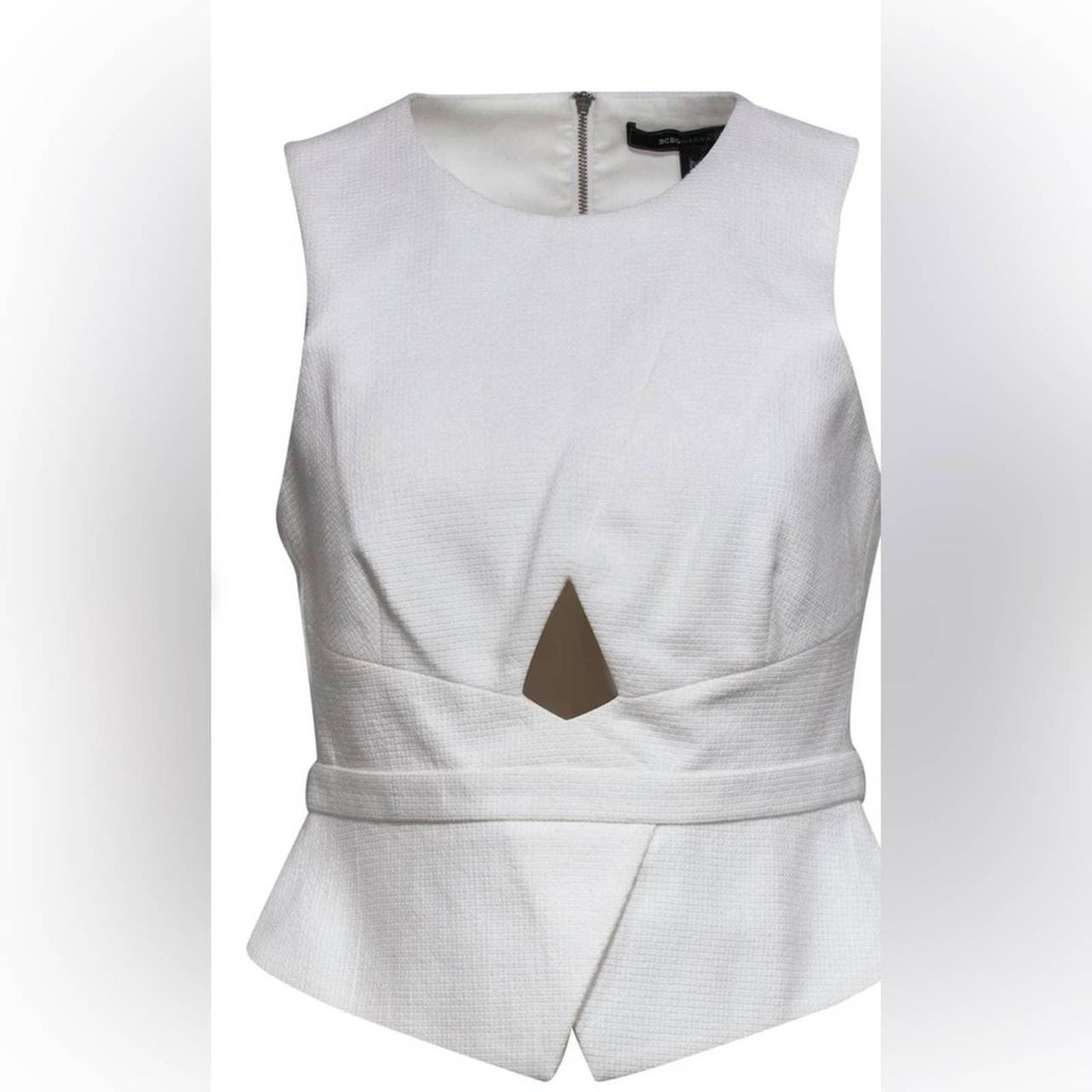 BCBG Max Azria White Textured