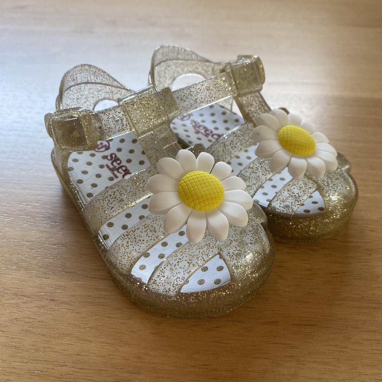 Seed gold sparkle jelly daisy sandals Brand new no Depop