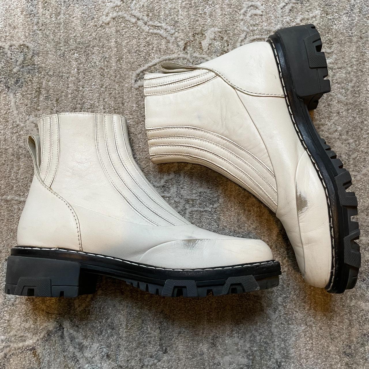 Rag & Bone Women's White and Black Boots | Depop