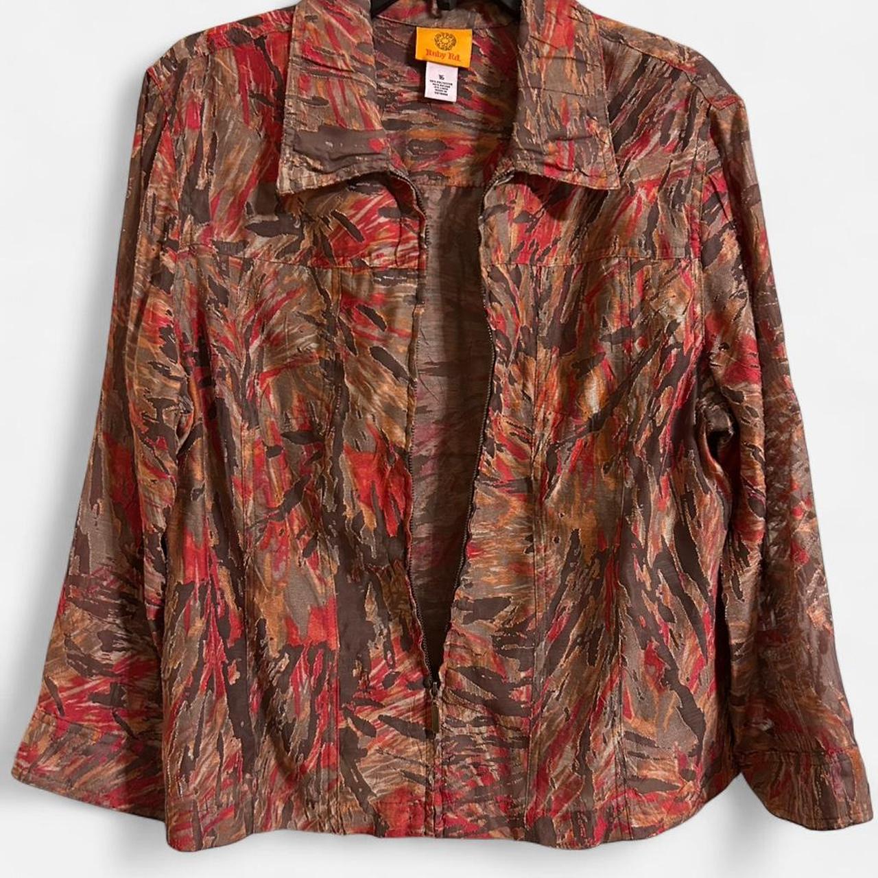 Ruby Rd. Women's Lightweight Jacket - Multi/Brown… - image 1