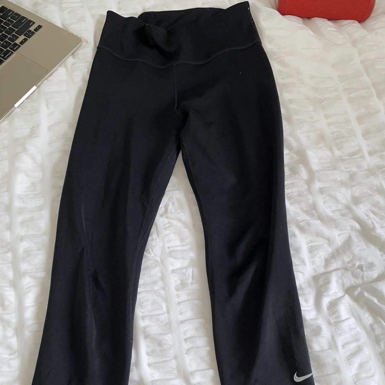 black nike leggings in a size small, worn a few - Depop