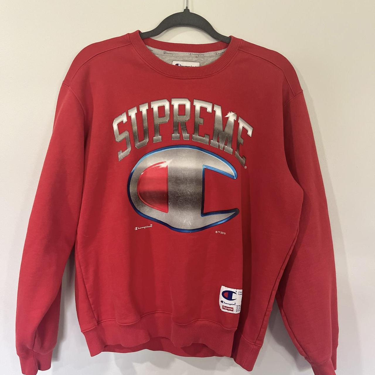 Supreme Champion crewneck size M barely warn no... - Depop