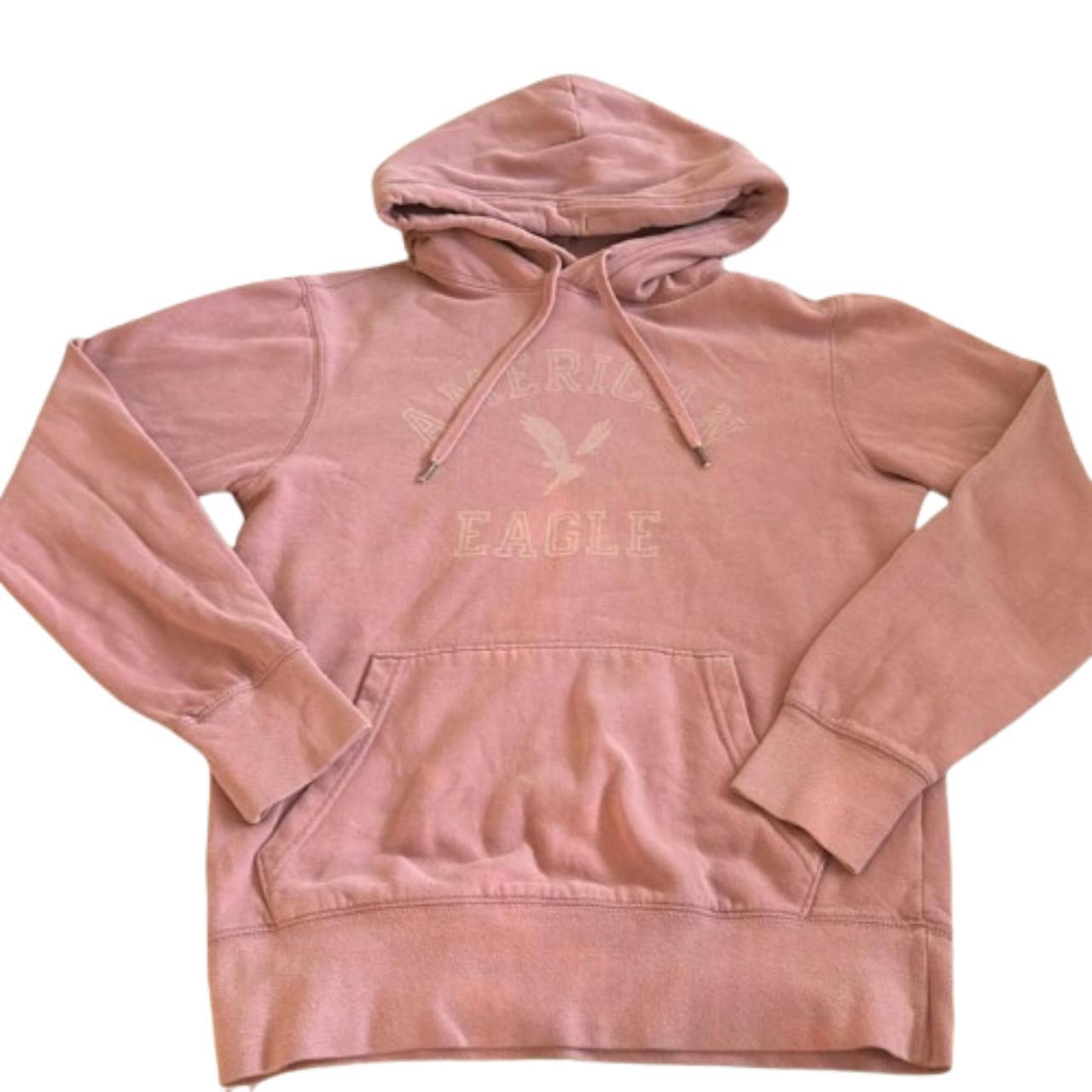 Pink hoodie american online eagle