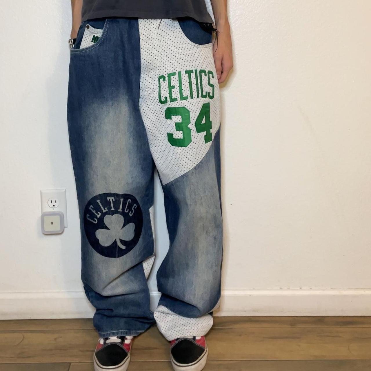 Crazy Vintage Celtics NBA Jeans -Condition No Flaws | Depop Crazy Vintage Celtics NBA Jeans -Condition No Flaws | Depop