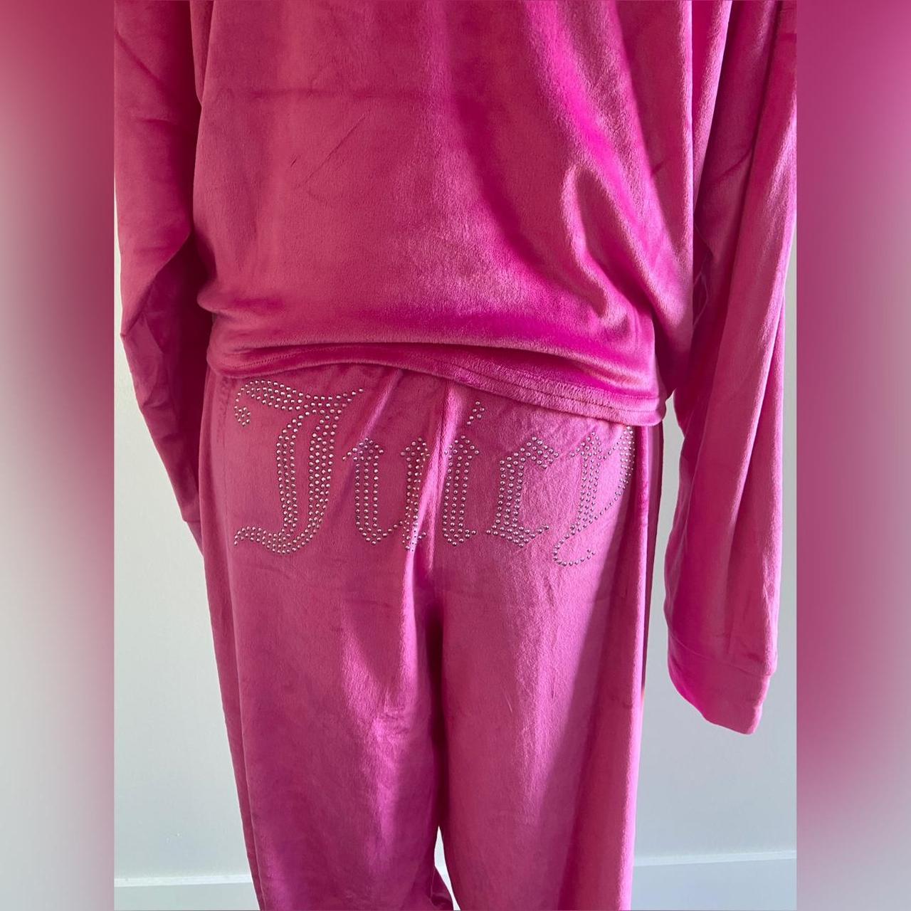 Neon pink juicy couture rhinestoned sports - Depop