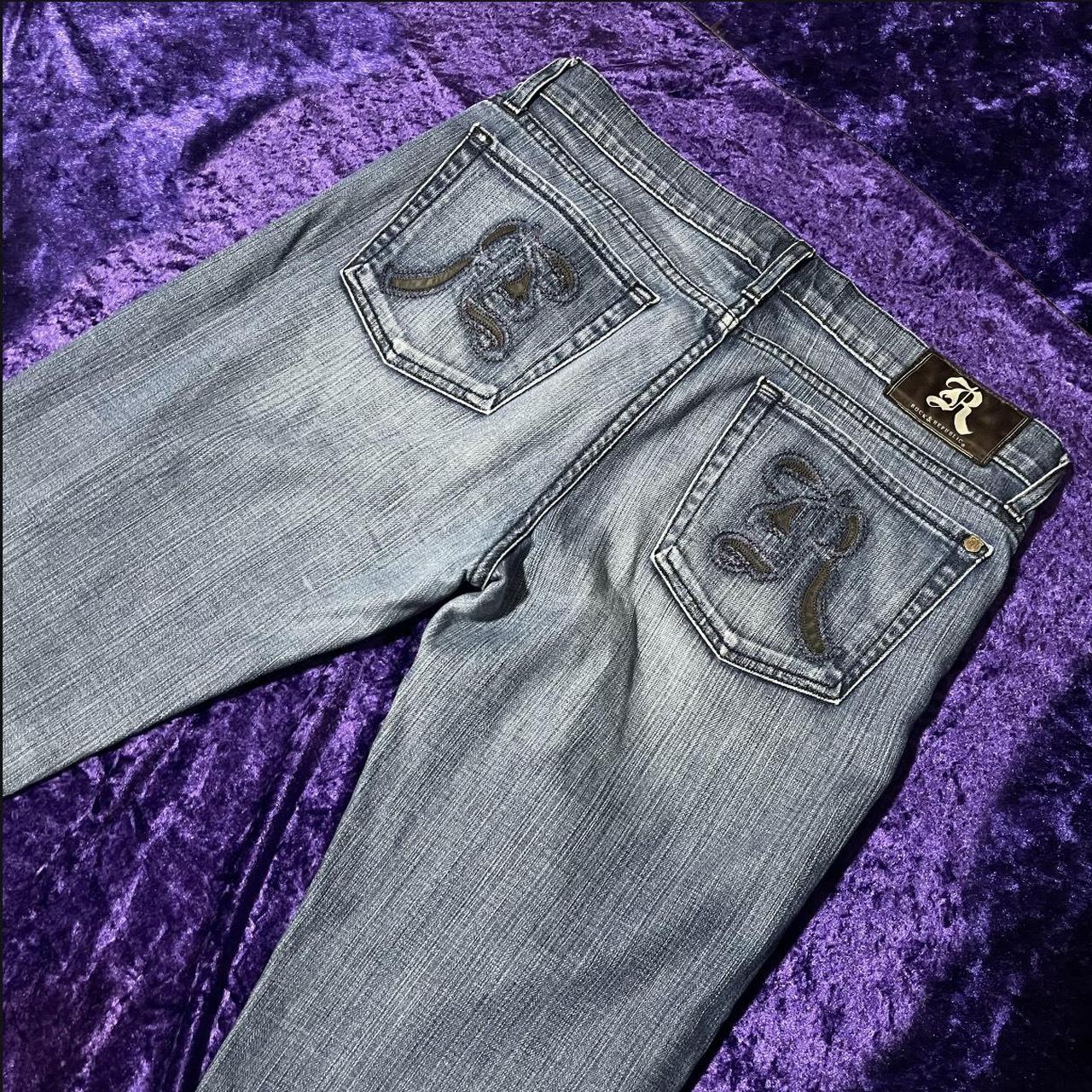 Cyber Y2k Low Rise Jeans Rock & Republic •Size: 30... - Depop