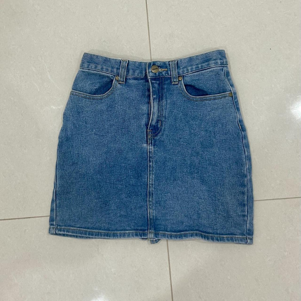 Denim mini skirt. AU size 8. Never worn, great... - Depop