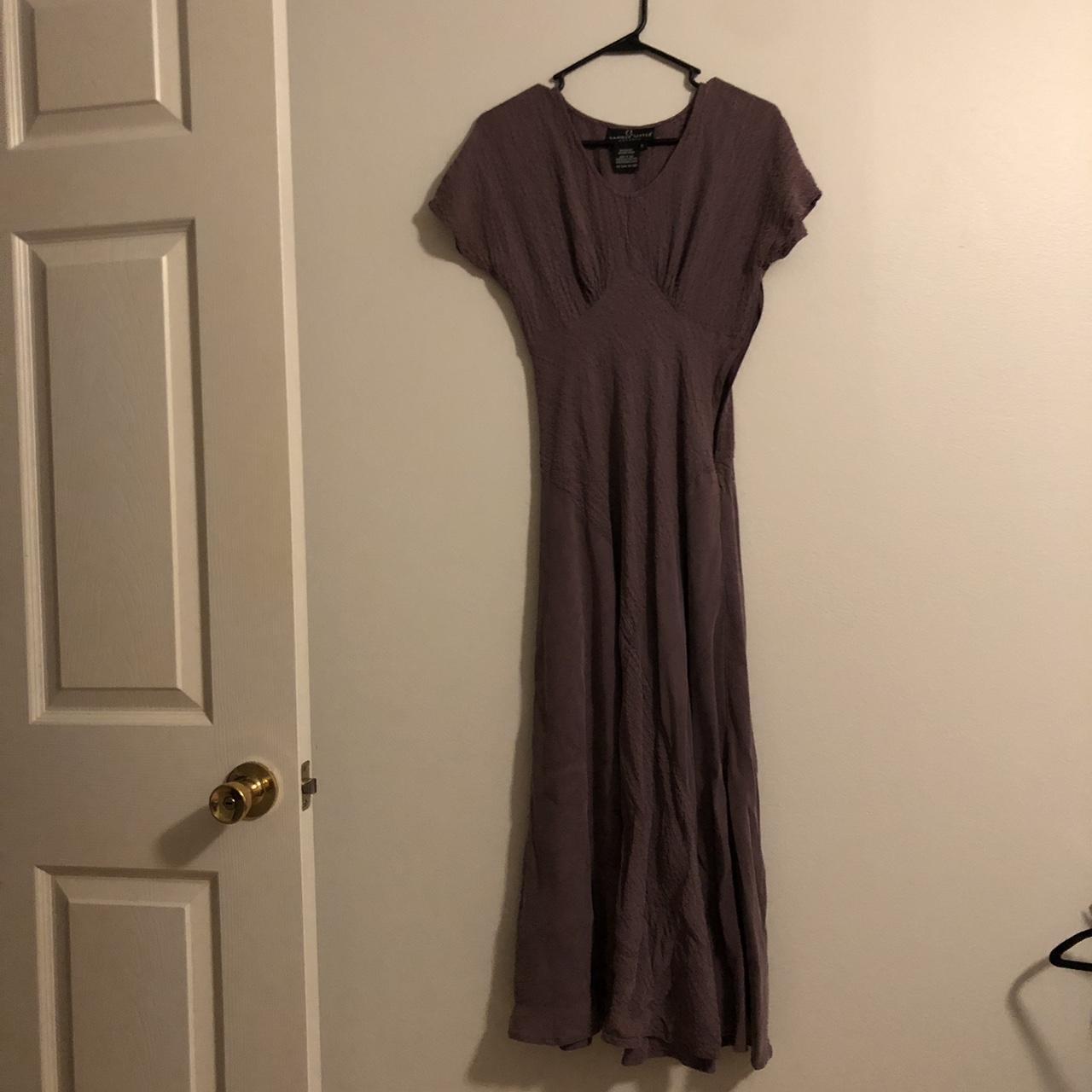 Gorgeous purple vintage maxi dress with a side... - Depop