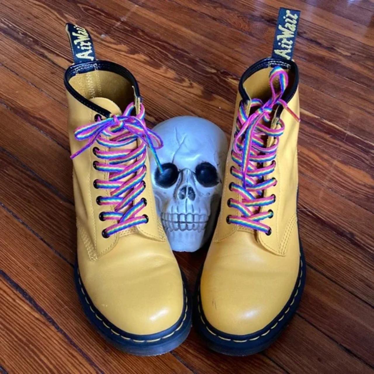 doc martens orange boots