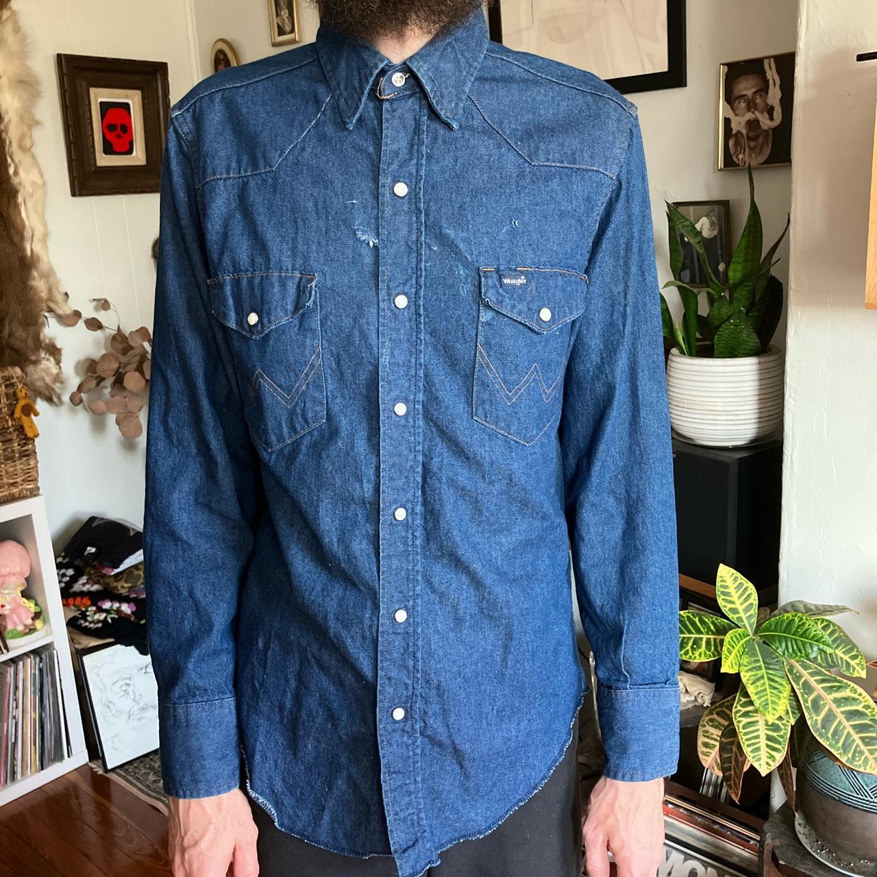 1980s Western Shirt With Pearl Snaps / Men's Medium 